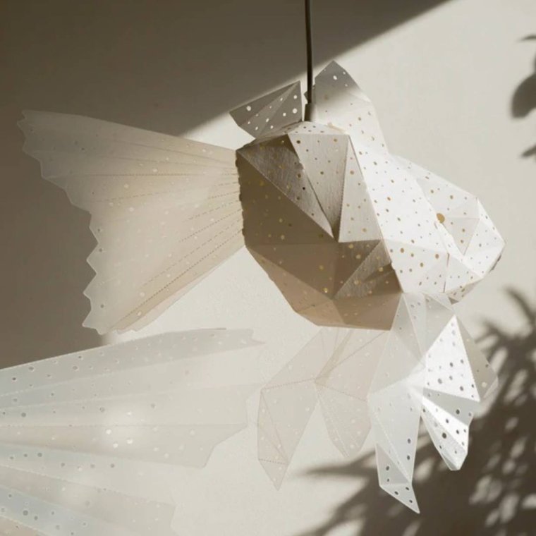 Origami lampe, guldfisk